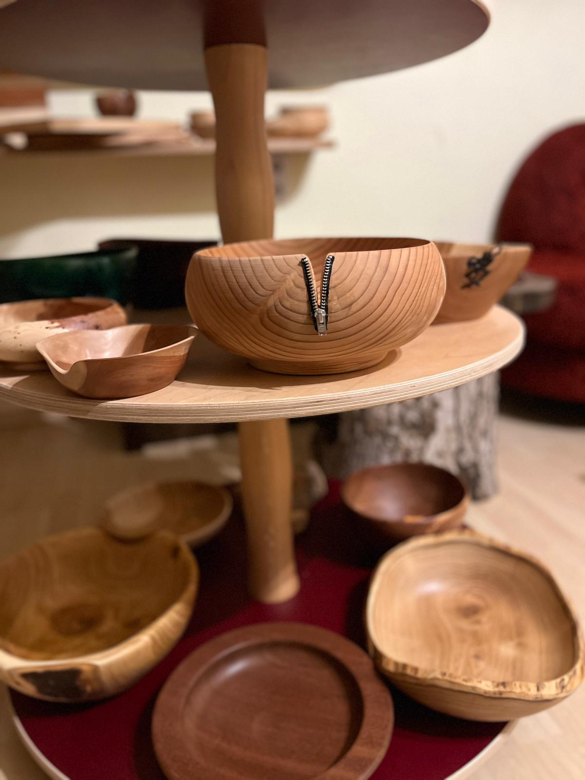 Gedrechselte Holzschalen